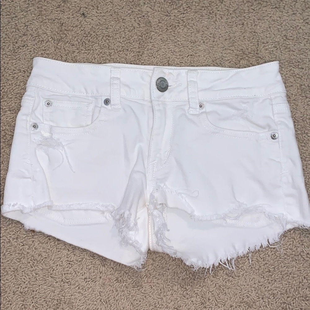 White American Eagle Jean Shorts